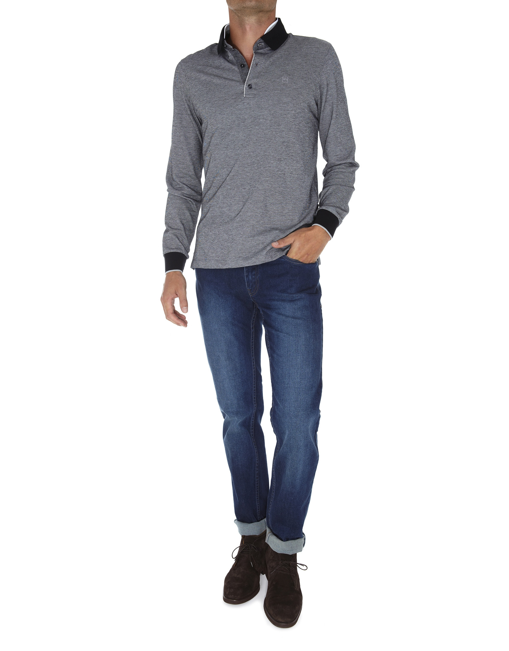 Bicolor polo shirt