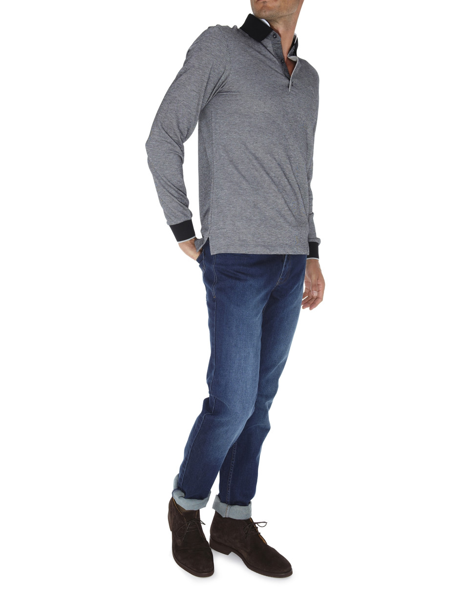Bicolor polo shirt