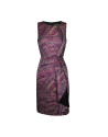 Sleeveless bourdeaux pattern dress