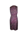 Sleeveless bourdeaux pattern dress