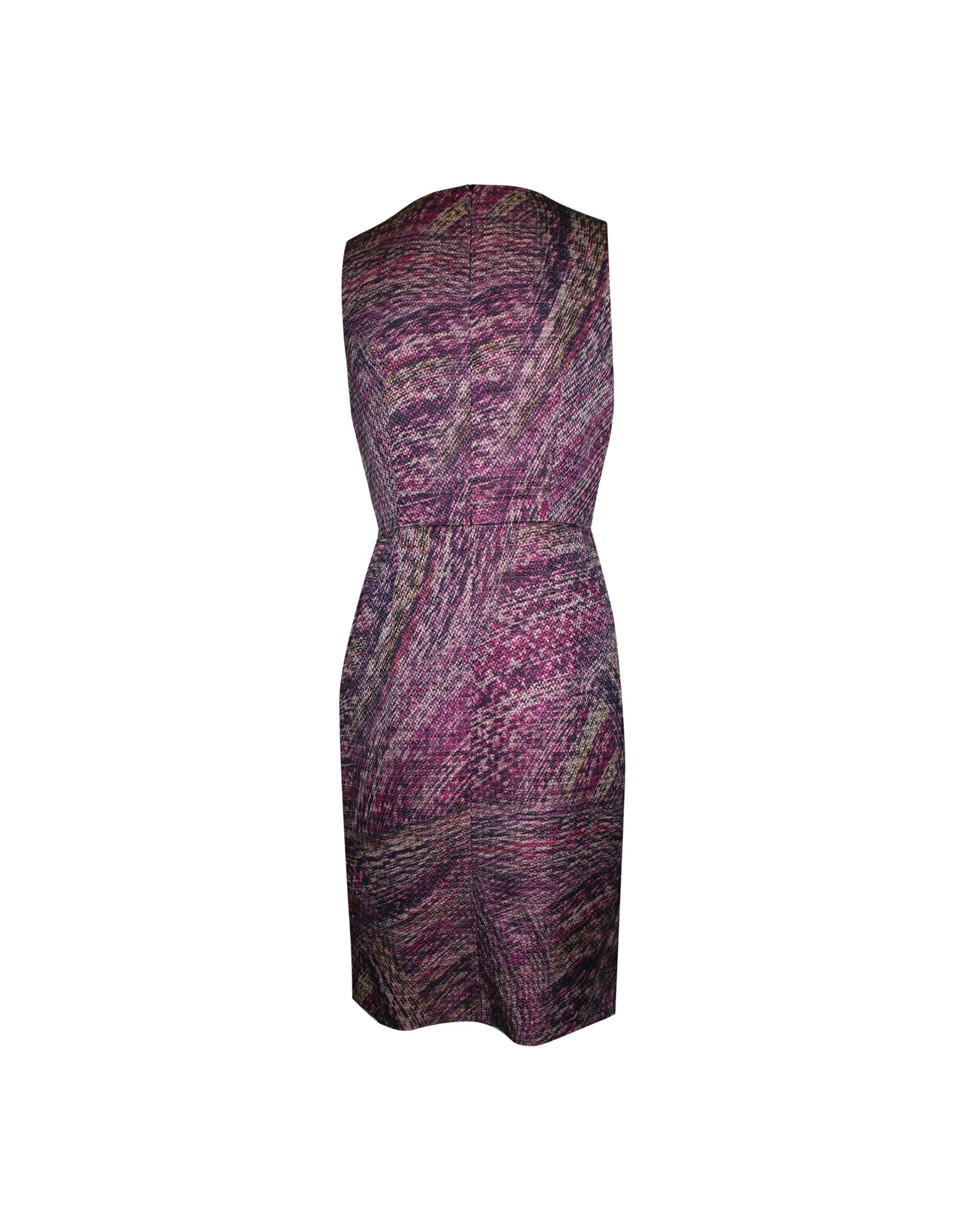 Sleeveless bourdeaux pattern dress