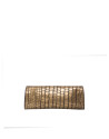 Bella Bronze metallic alligator embossed bag 