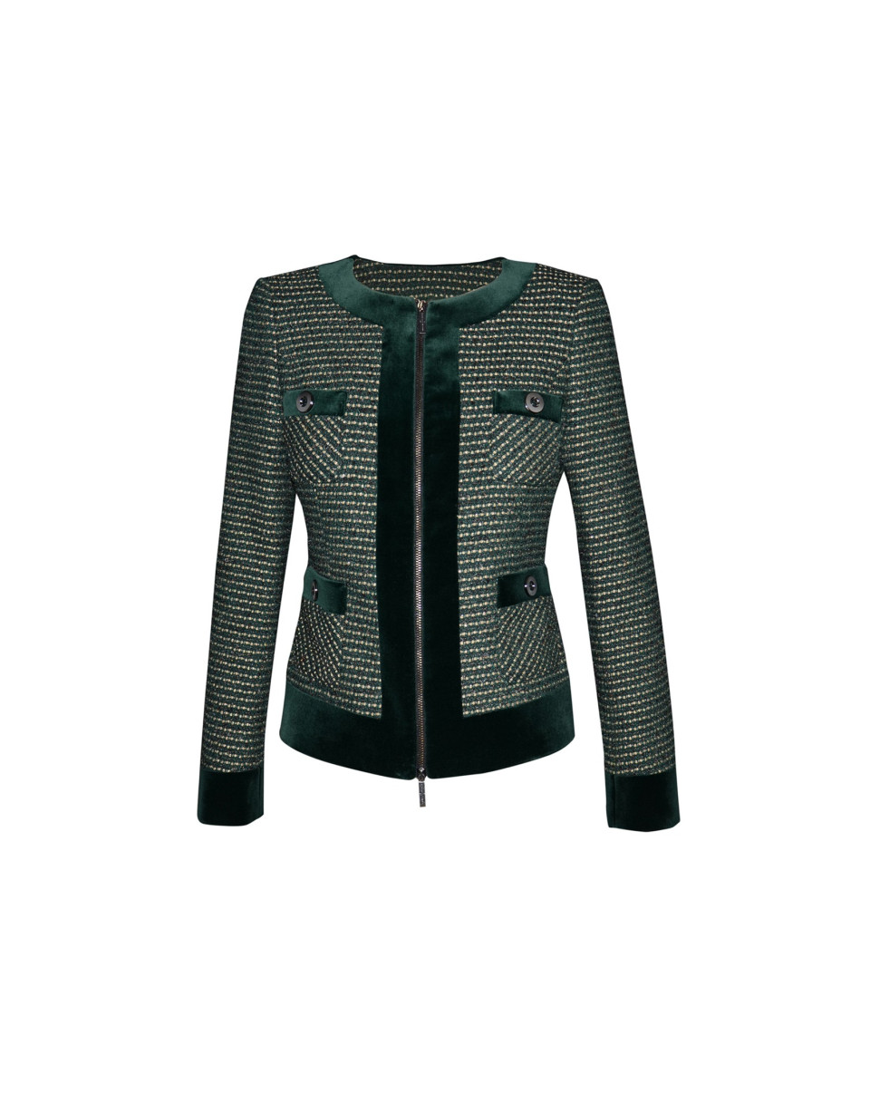 Bottle green tweed jacket