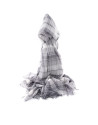 Foulard cuadros gris negros