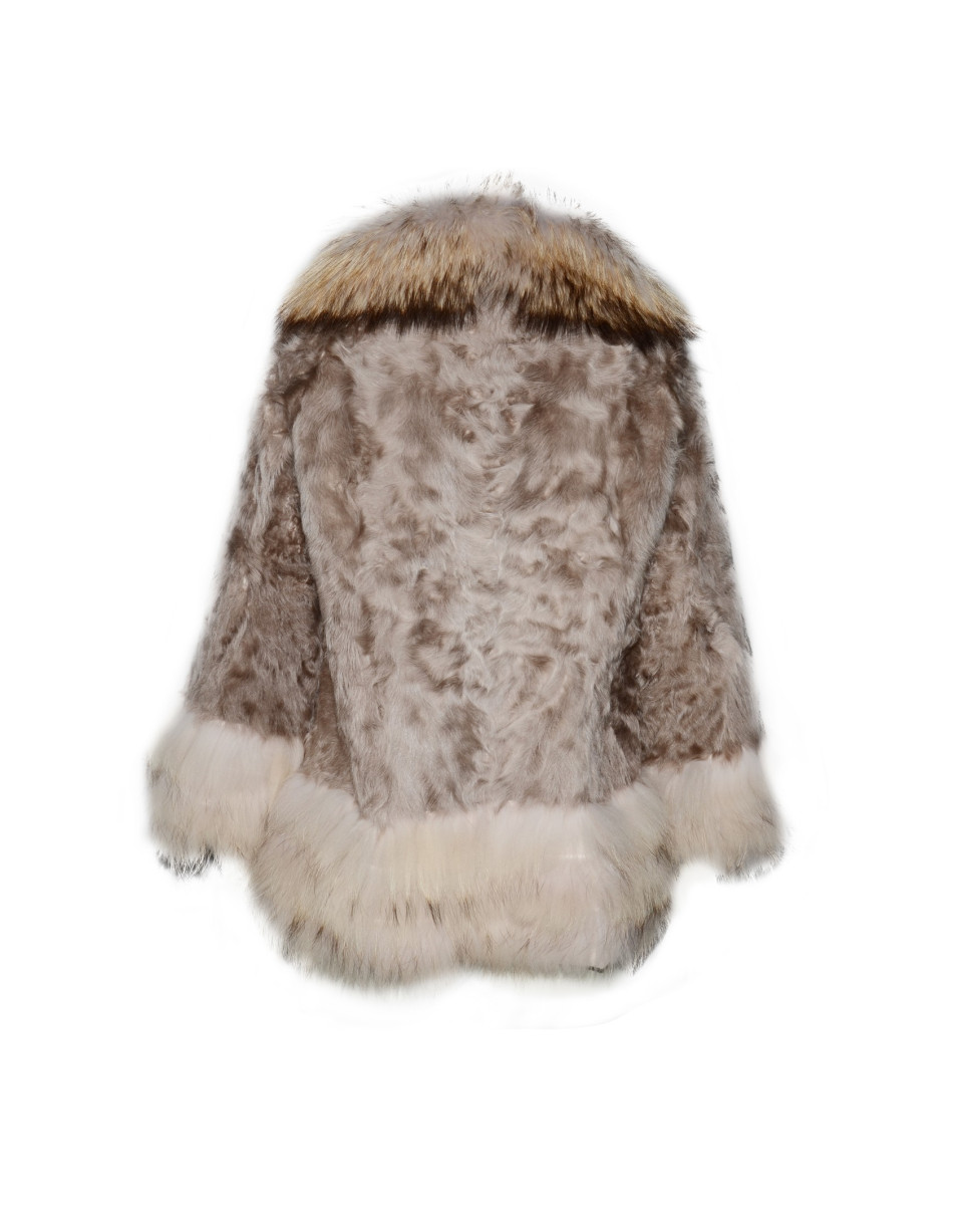 Beige lamb-fur jacket
