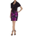 burgundy rabbit fur shrug
