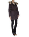 Brown / beige reversible  long ski jacket 