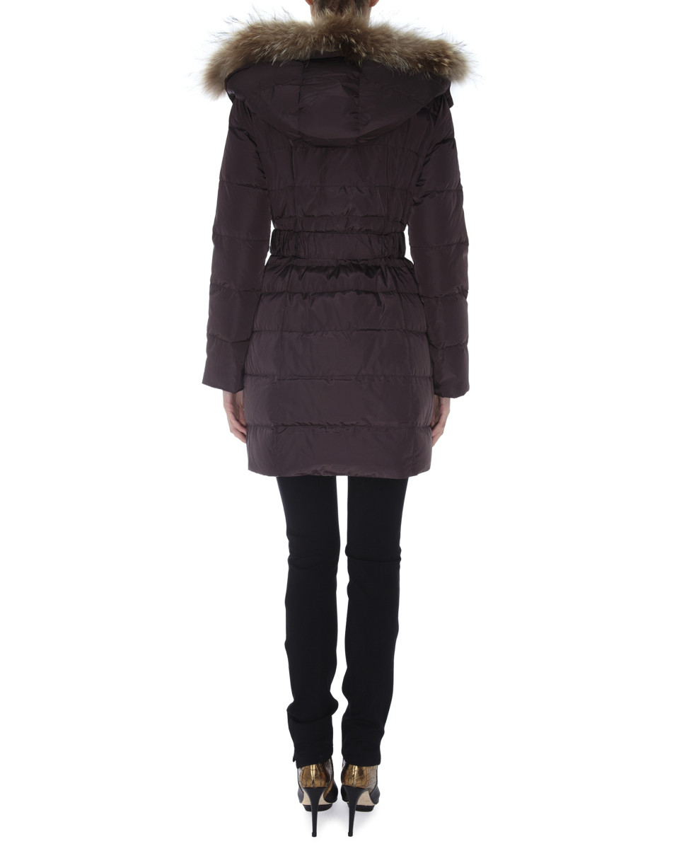 Brown / beige reversible  long ski jacket 