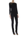 Black long sleeved top with lace shoulders