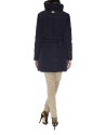 Long midnight blue ski jacket with fur collar 
