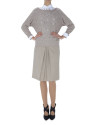 Beige openwork sweater 