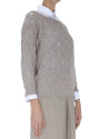 Beige openwork sweater 
