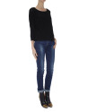 Black openwork sweater 