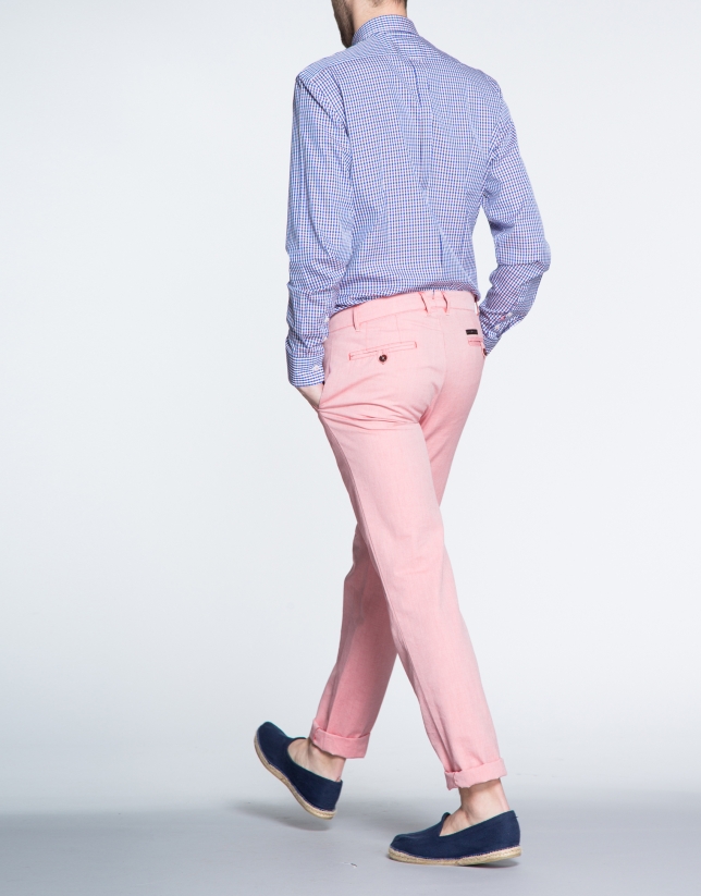 Pantalón color coral sport Oxford
