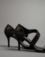 Black leather sandals