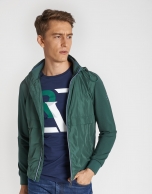 Camiseta manga corta marino serigraf&iacute;a RV verde/blanco