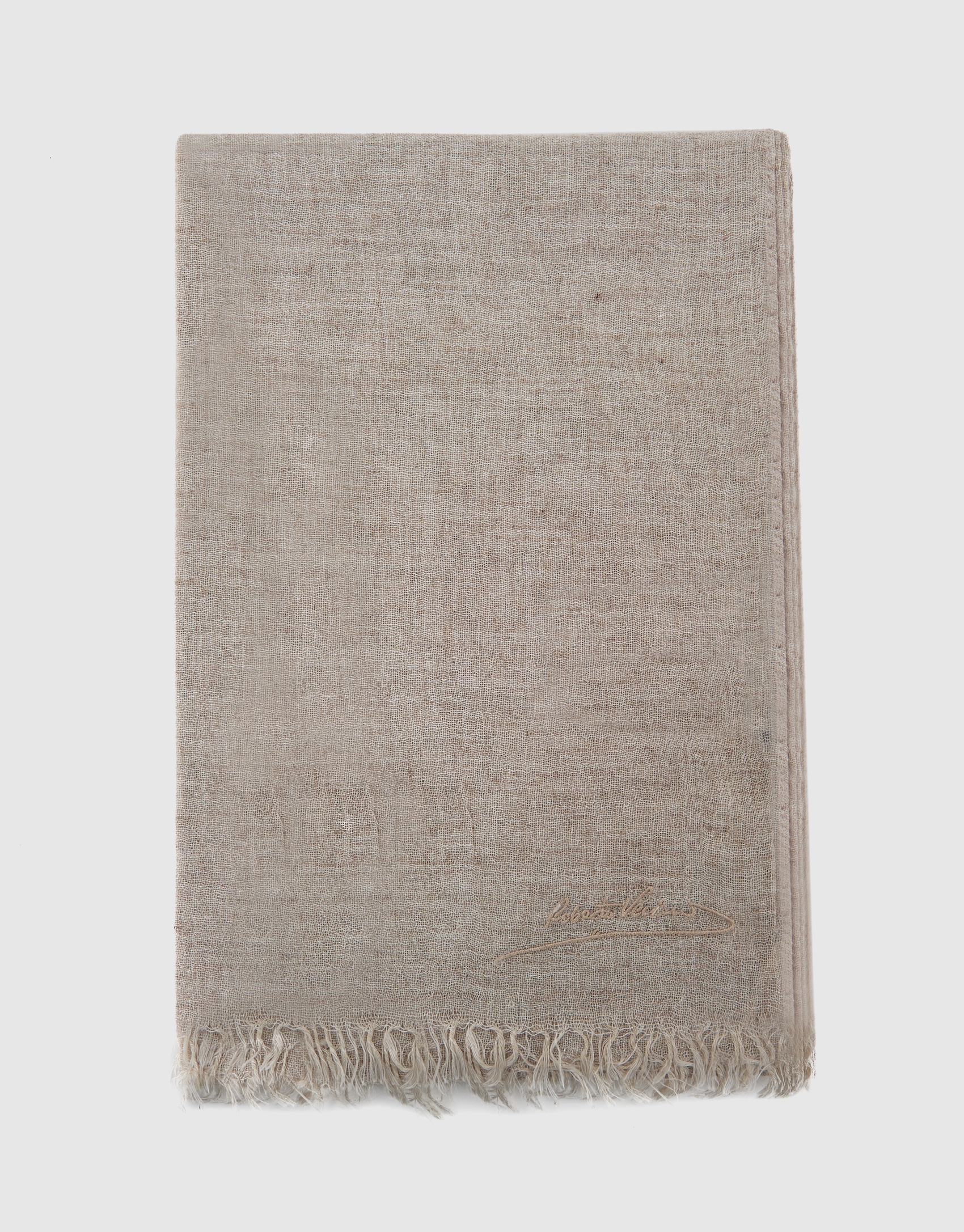 Beige melange plain foulard