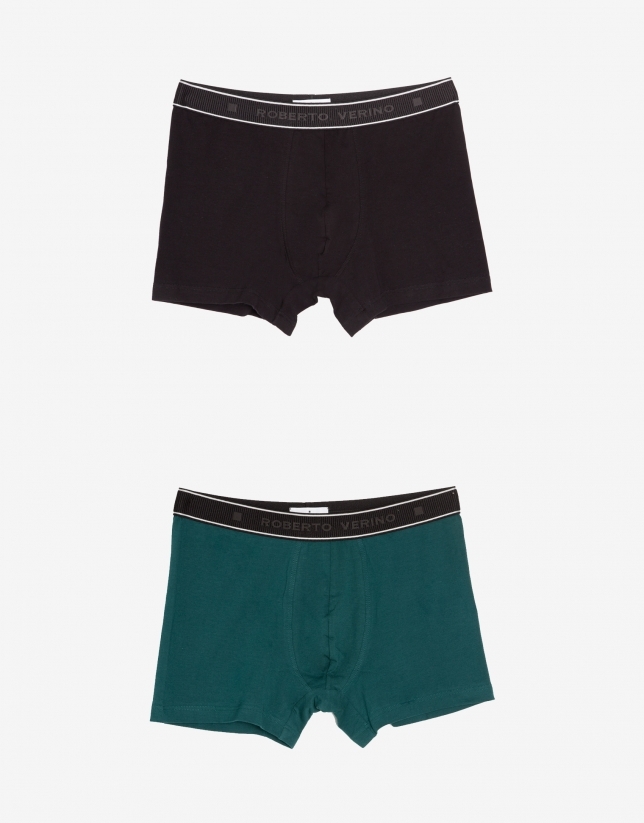 Green/black boxers pack