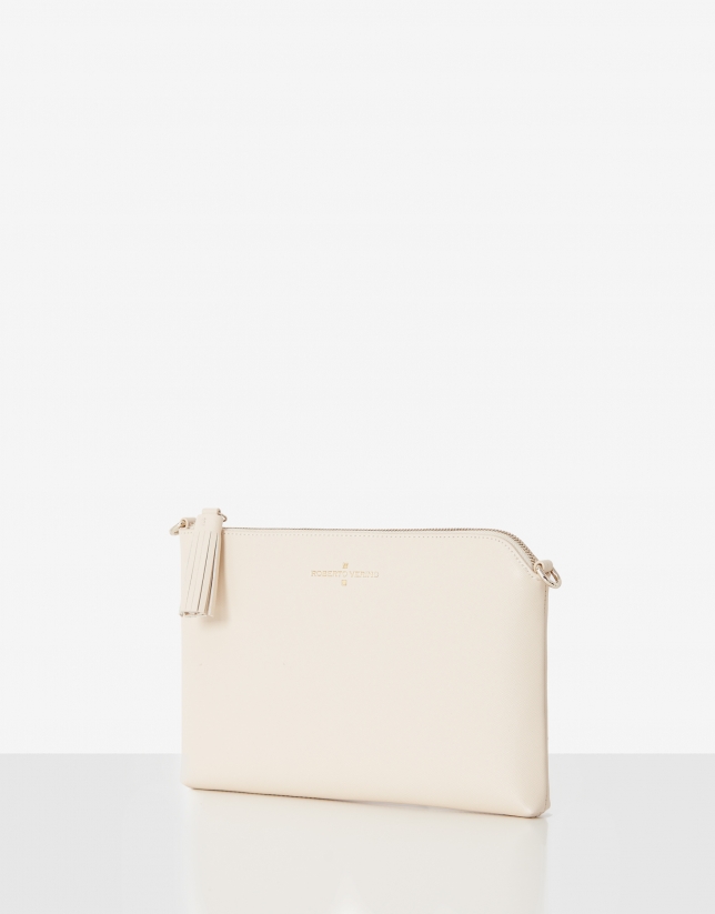 Bolso clutch Lisa piel crudo