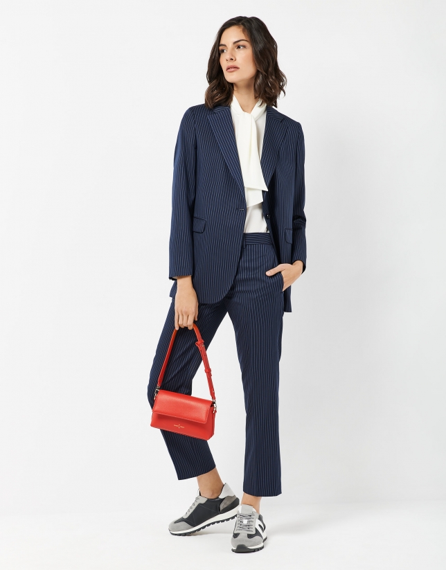 Blusa cuello jabot crudo