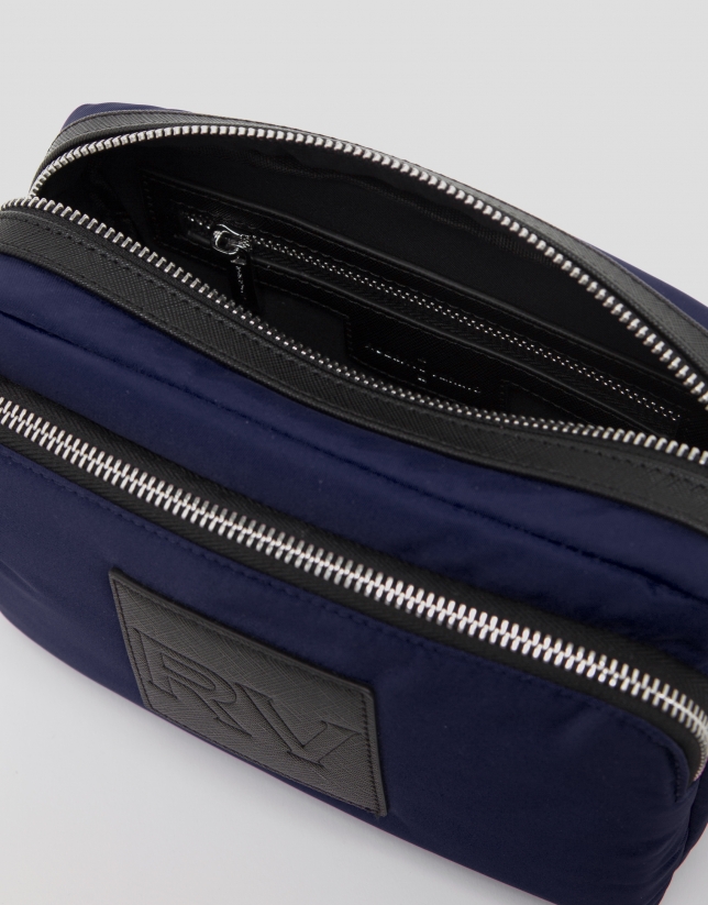 Blue nylon Dalhia Cross Midi shoulder bag