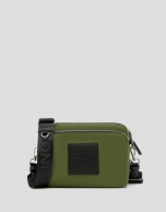 Green nylon Dalhia Cross Midi shoulder bag