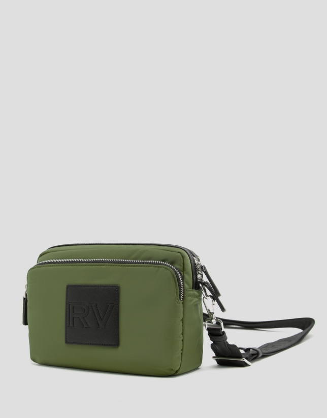 Green nylon Dalhia Cross Midi shoulder bag