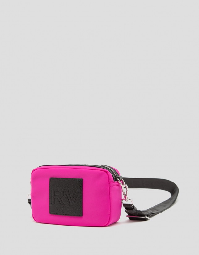Fuchsia nylon Dalhia Cross Mini shoulder bag