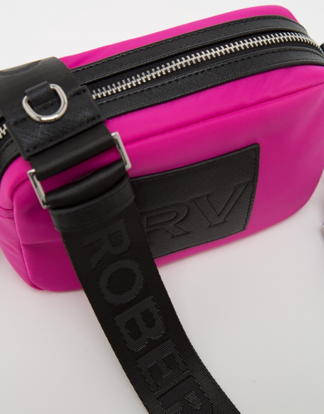 Fuchsia nylon Dalhia Cross Mini shoulder bag