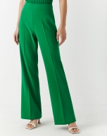 Pantal&oacute;n crep&eacute; verde