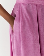 Falda midi tablas jacquard lila