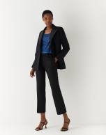 Blue sleeveless top with sequins