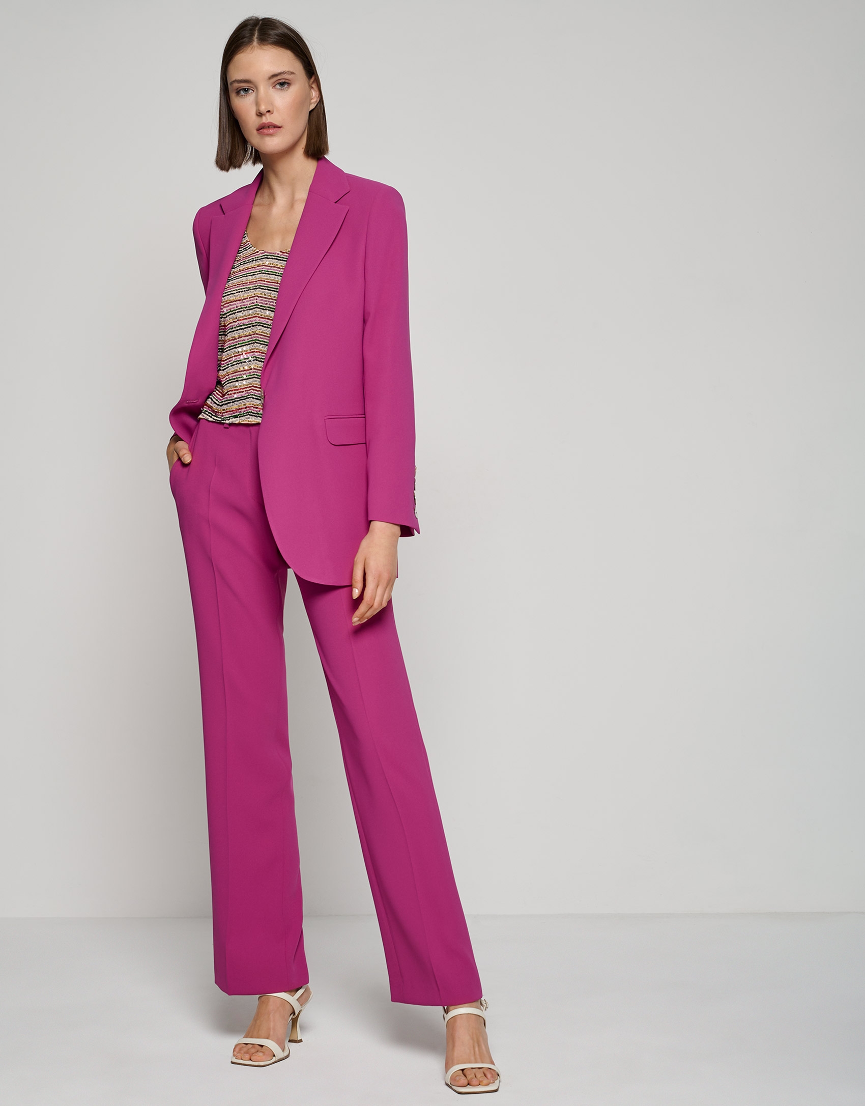 Bougainvillea straight crepe pants