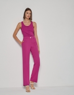 Bougainvillea straight crepe pants