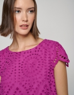 Vestido bordado suizo buganvilla