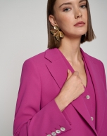 Bougainvillea crepe blazer with one button