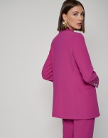 Bougainvillea crepe blazer with one button