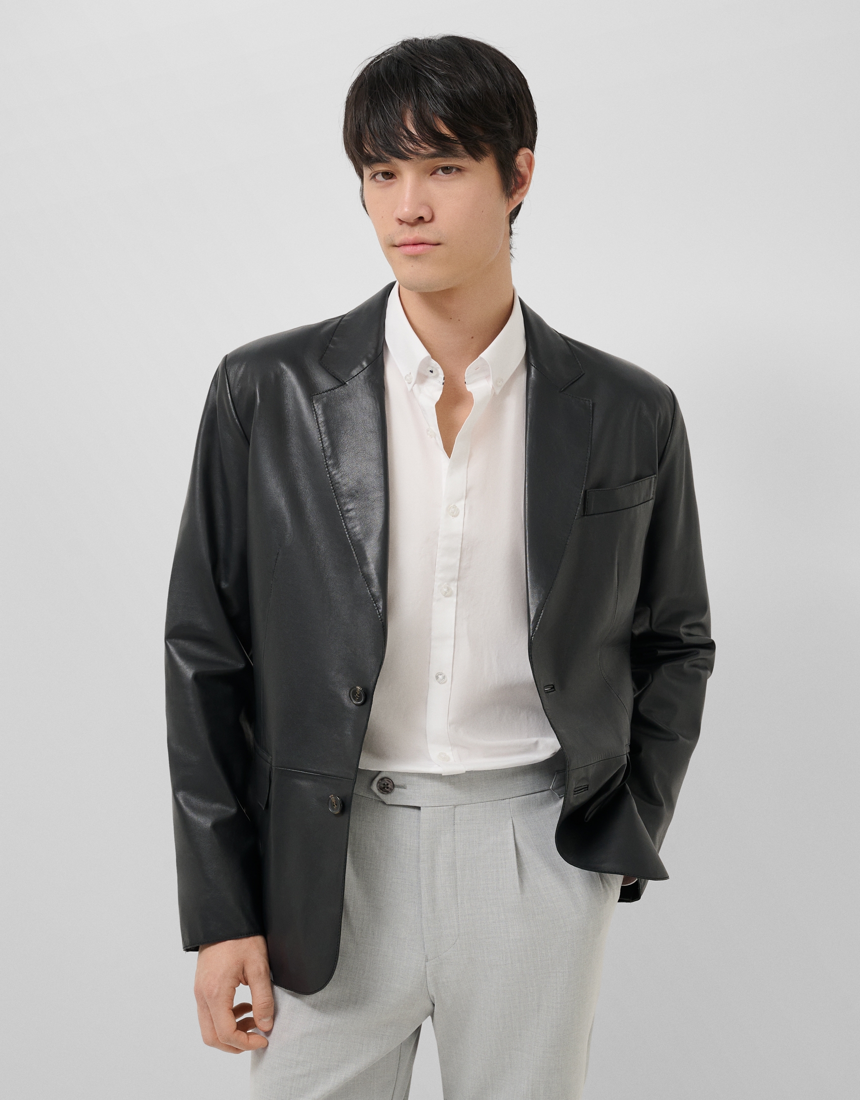 Black leather jacket