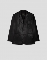 Black leather jacket