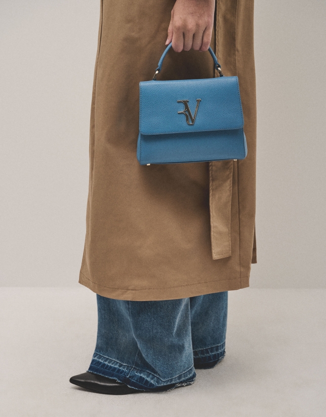 Blue leather Alice Mini handbag