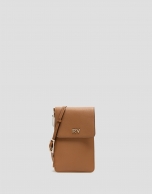 Bolso portamóvil Crafts  piel cámel