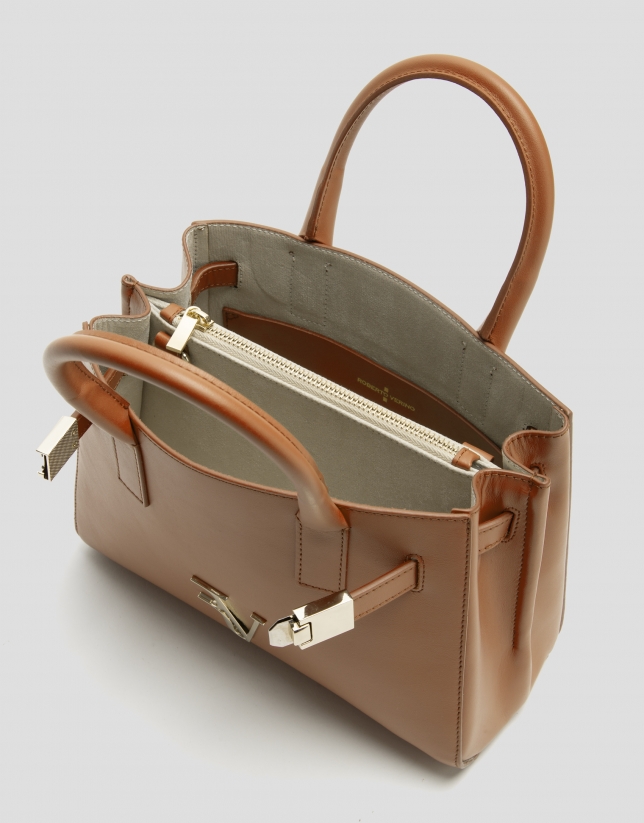 Bolso Satchel Mini Millie piel cámel