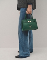Satchel Mini Millie green leather