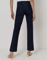 Straight blue denim pants