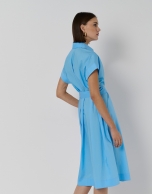 Vestido midi camisero azul