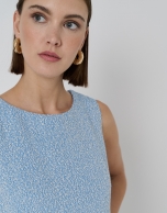 Blue tweed straight dress