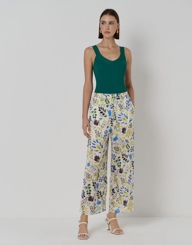 Top de tirantes canal&eacute; verde