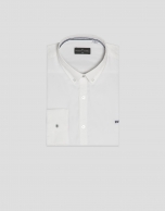 Regular fit optical white Oxford shirt