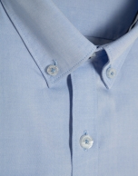 Camisa sport regular oxford celeste