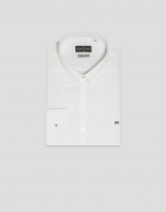 Camisa sport slim blanca con estructura